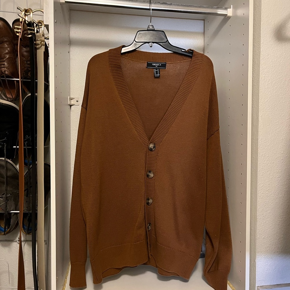 Forever 21 Chestnut Cardigan Sweater